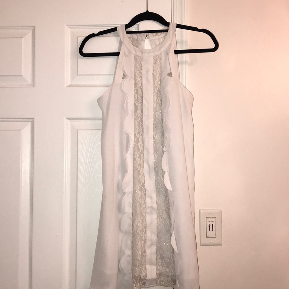 White Lace Mini Dress